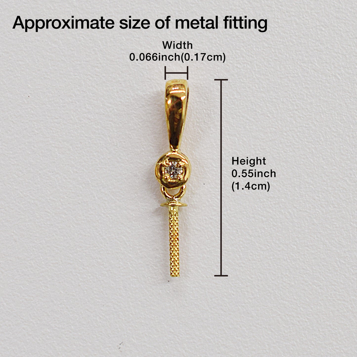 Only metal fittings 0.01ct K18YG Diamond Pendant top RP0007