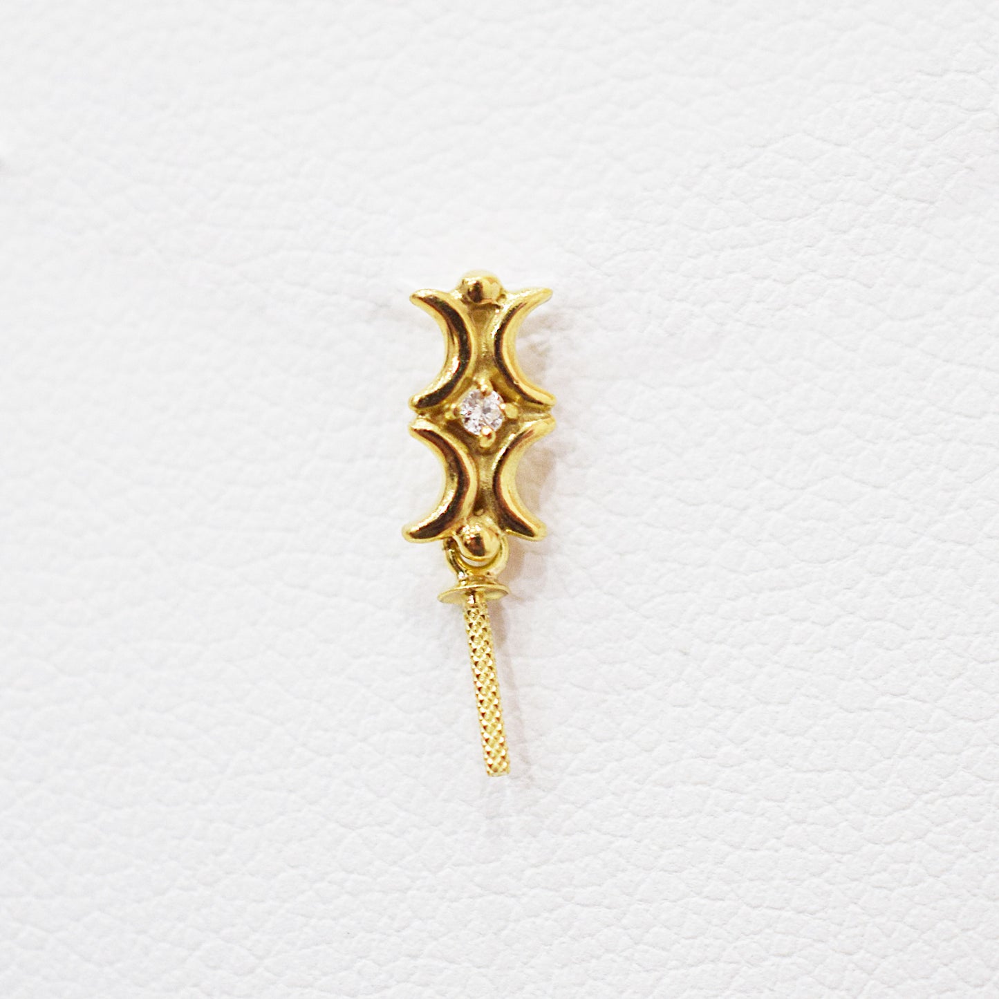 Only metal fittings 0.01ct K18YG Diamond Pendant top SIK0007