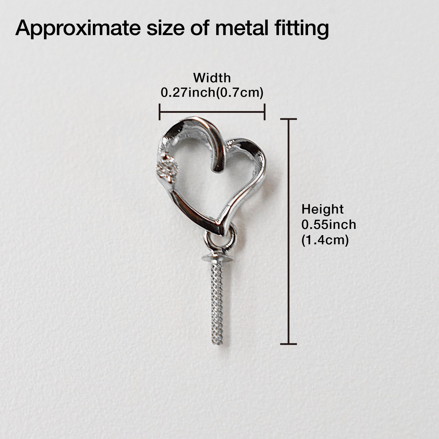 Only metal fittings 0.01ct K18WG Diamond Pendant top SIK00031