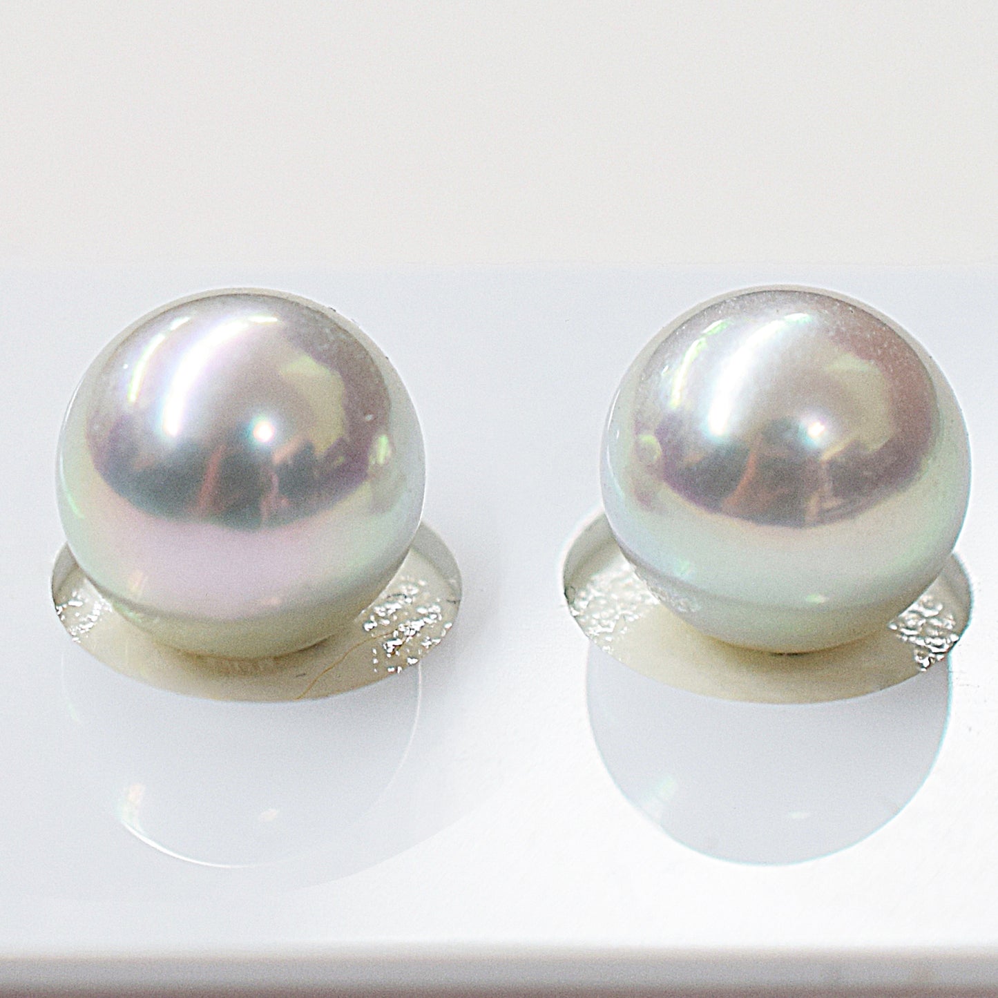 AAA rank Madama rank 9mm 9.5 mm Natural 1pair 2pc Real Akoya Pearl studs Earring Japan Japanese Seawater reenspearl birthday loose あこや 真珠 日本