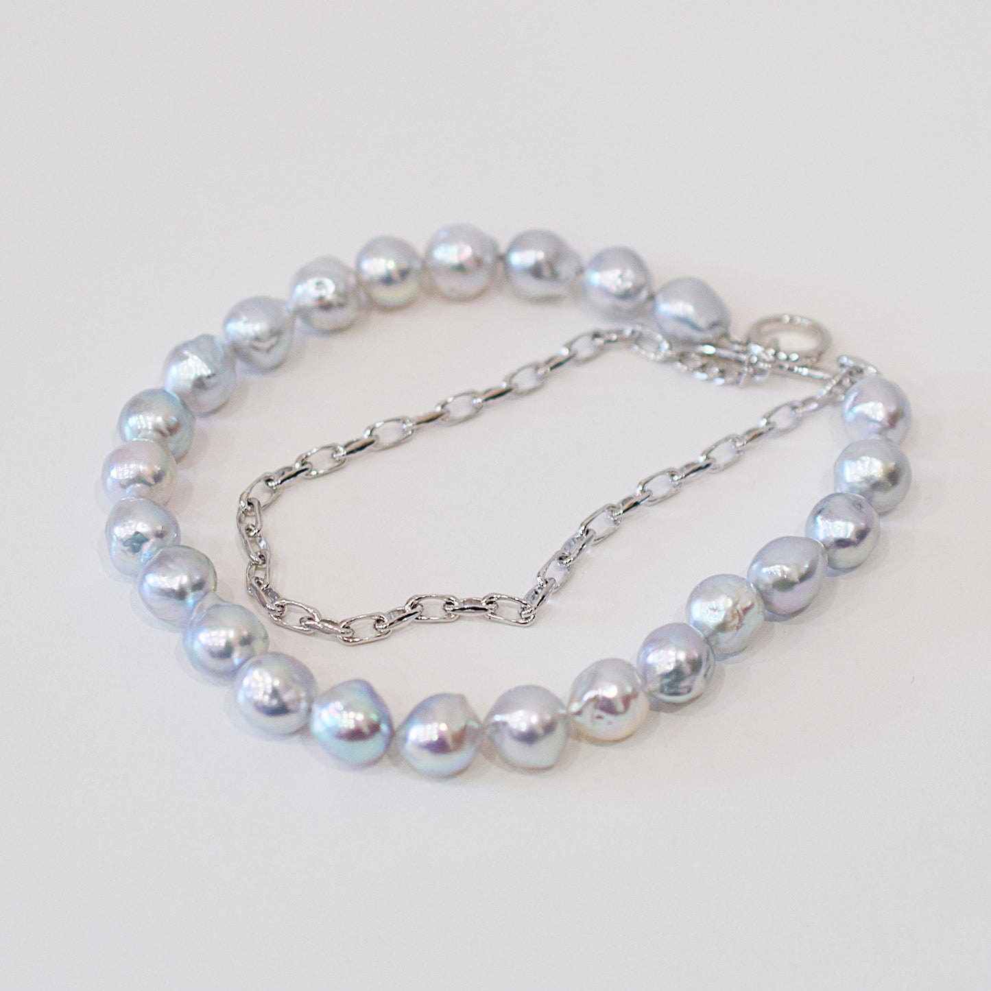 Limited to actual item Necklace Natural color Baroque 9mm - 10mm Real Akoya Pearl From Japan 17.5inch starand choker Japanese akoyapearl
