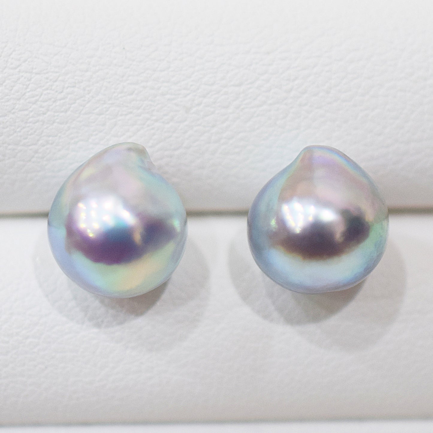 Limited to actual item Natural color akoya Baroque pearl 9.5mm - 10mm Surgical Stainless Steel Seawater Akoya Pearl Stud Earrings Japan