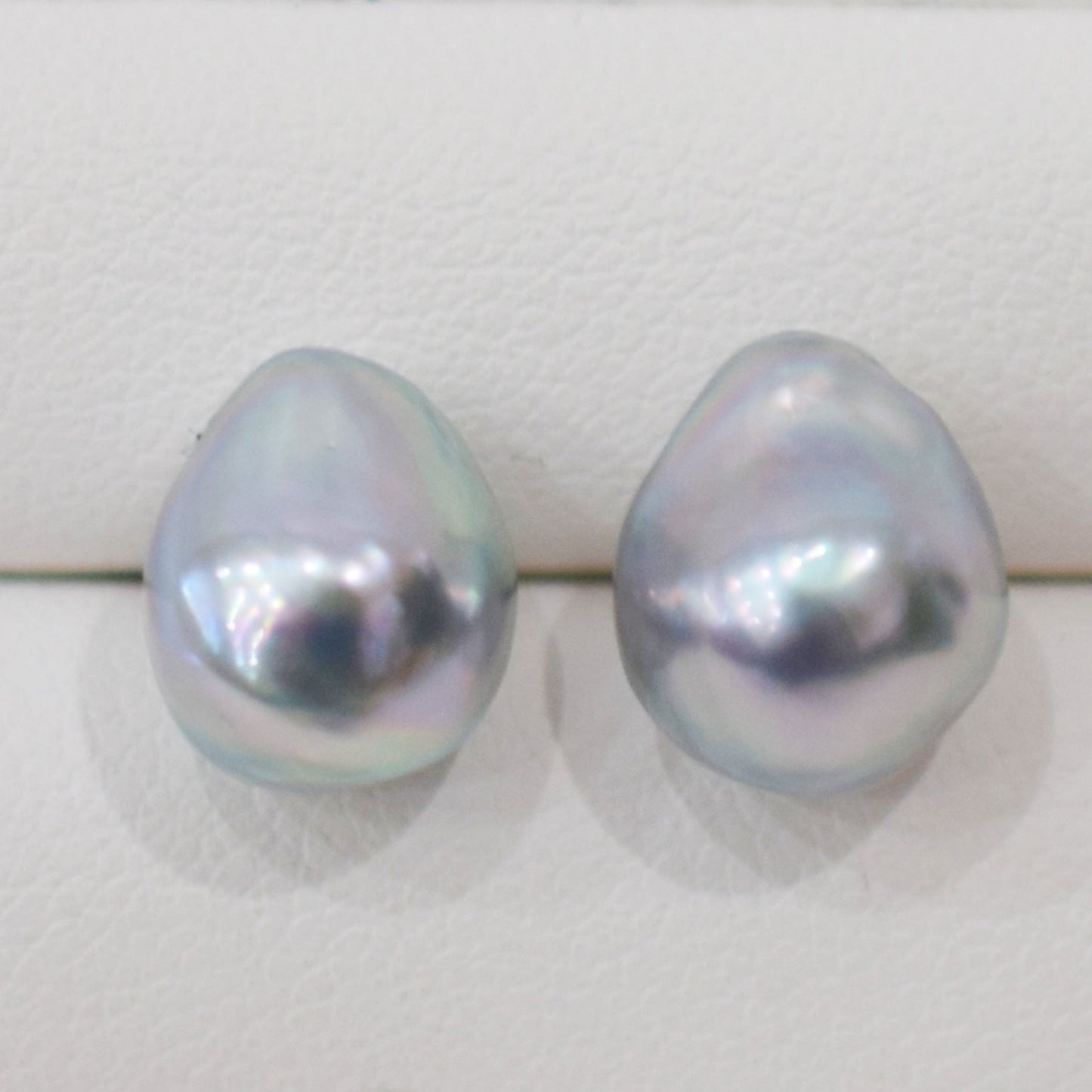 Limited to actual item Natural color akoya Baroque pearl 10.5mm - 11mm Surgical Stainless Steel Seawater Akoya Pearl Stud Earrings Japan
