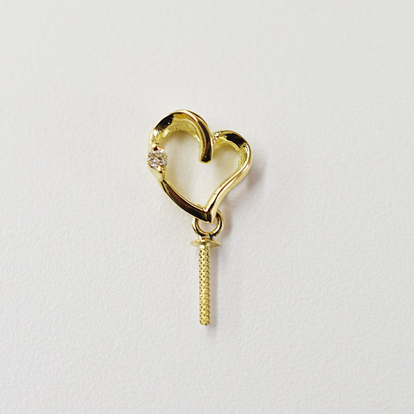 Only metal fittings 0.01ct K18YG Diamond Pendant top SIK00021