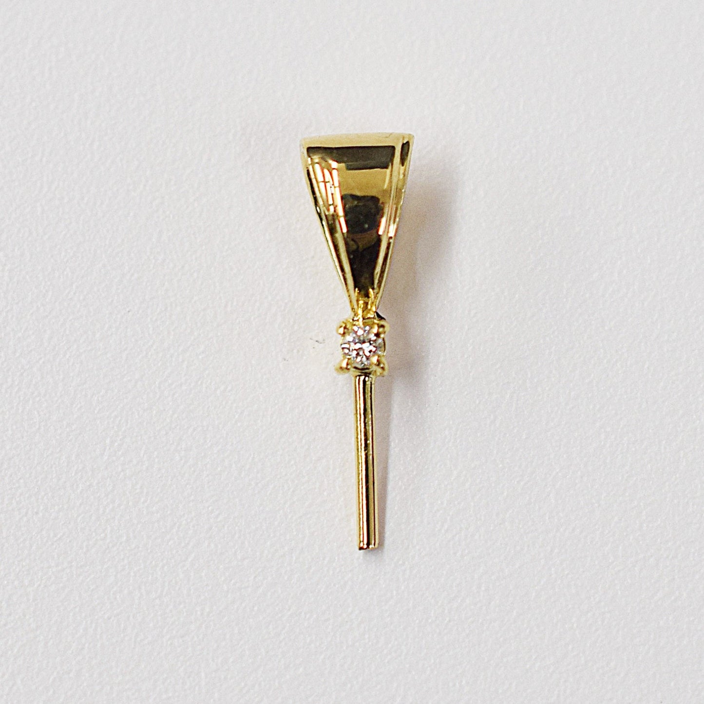 Only metal fittings 0.01ct K18YG Diamond Pendant top RP00041