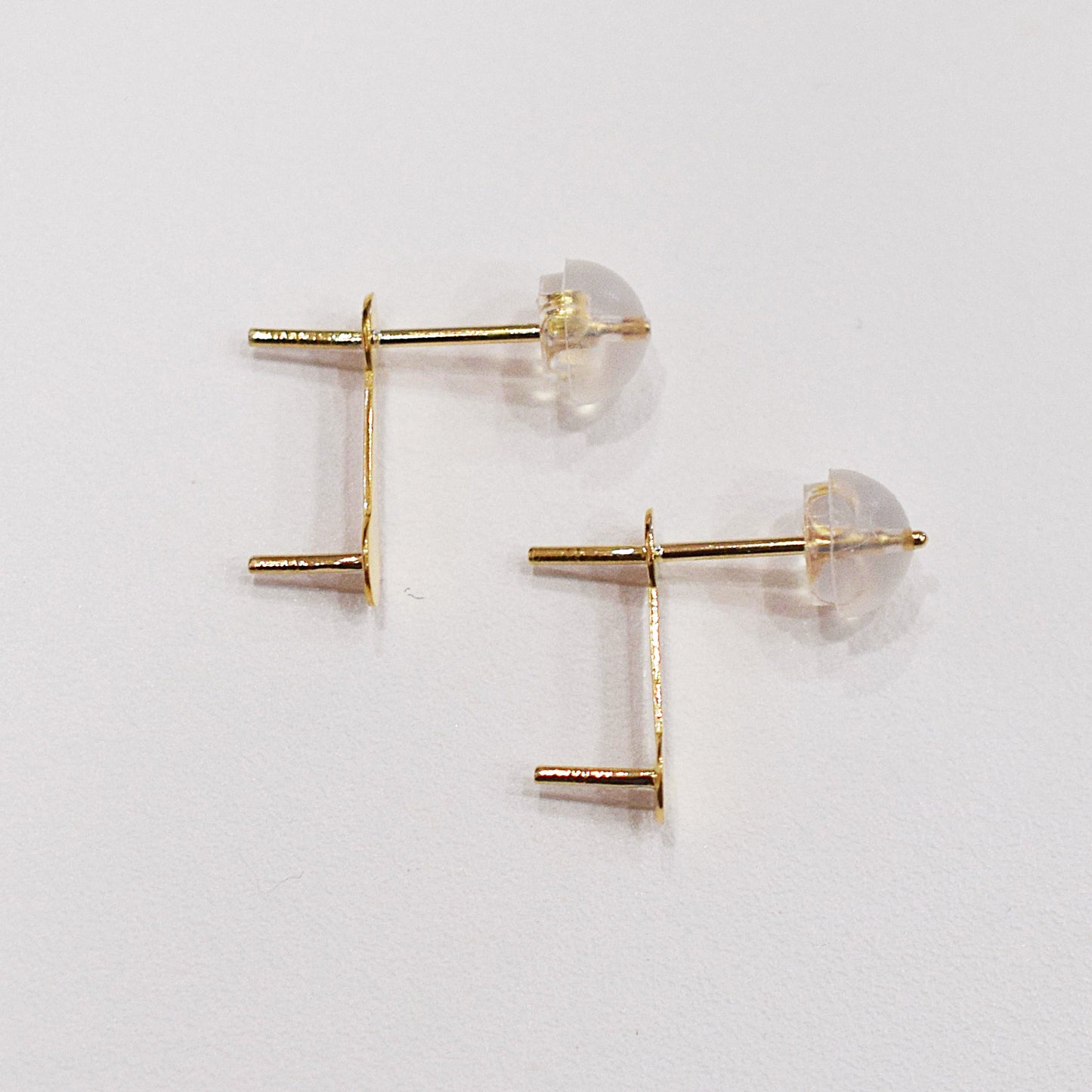 Only metal fittings K18YG stud earring Metal fitting Recommended for pearls 5mm - 8mm