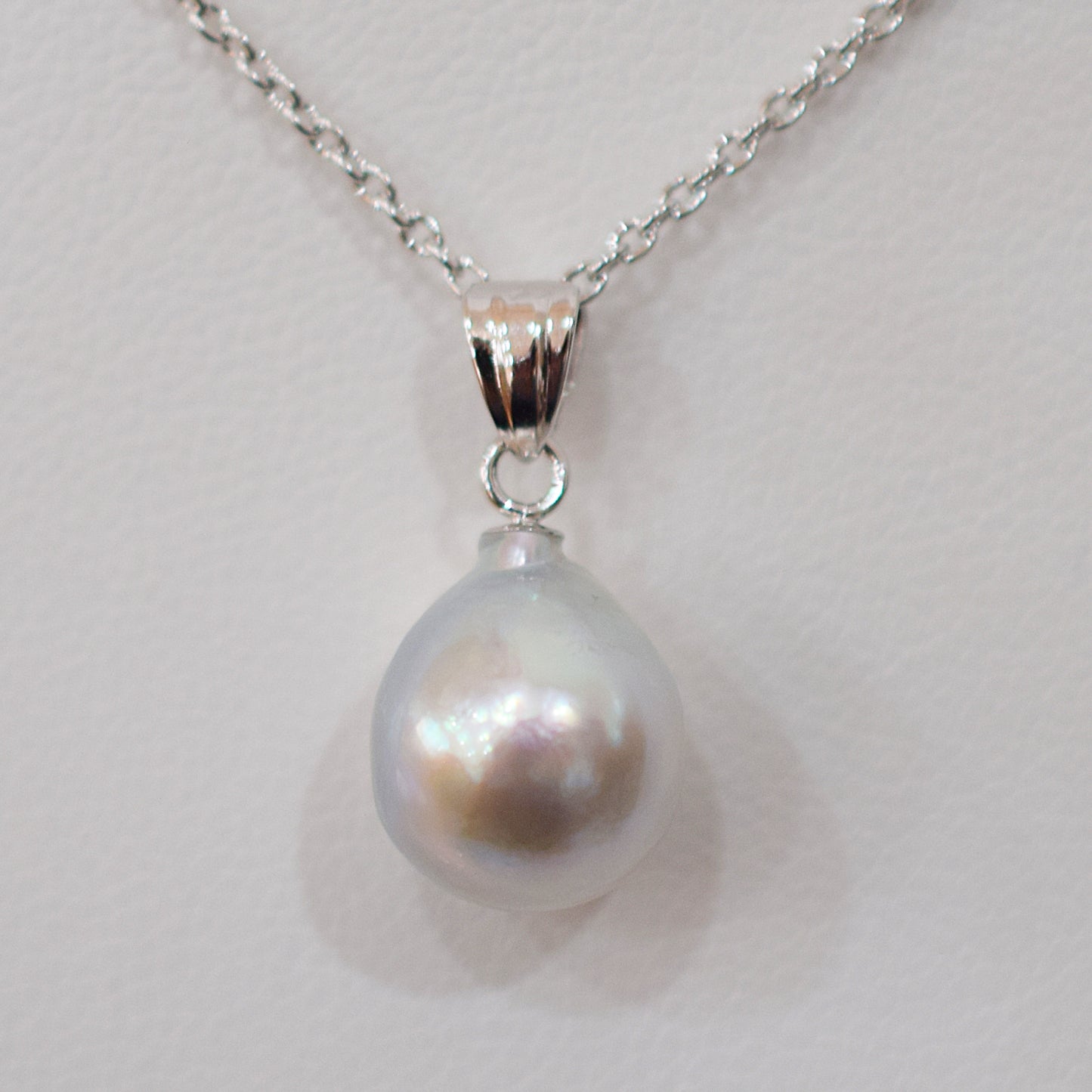 <SALE> Limited to actual item Pendant top Necklace Natural color Baroque 10.5mm Real Akoya Pearl Japan 17.7inch Japanese