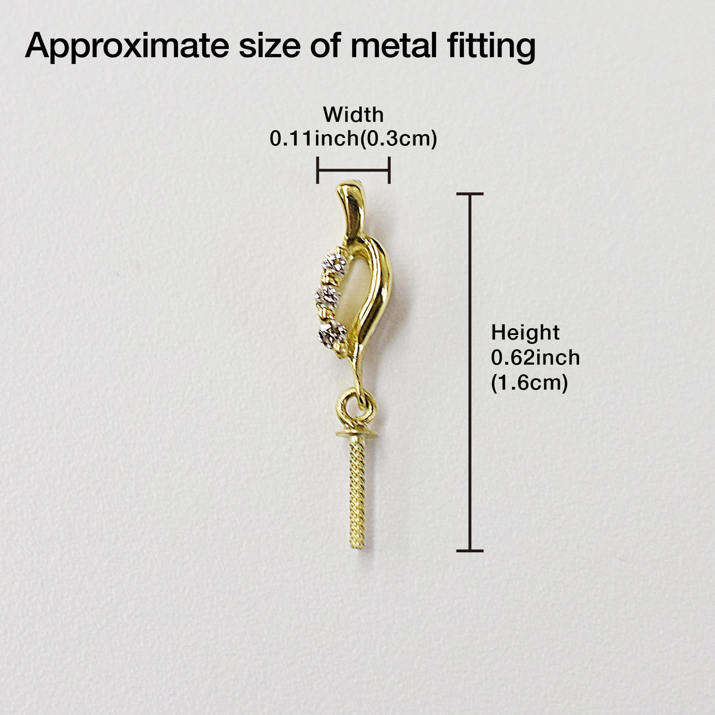 Only metal fittings 0.02ct K18YG Diamond Pendant top SIK00811
