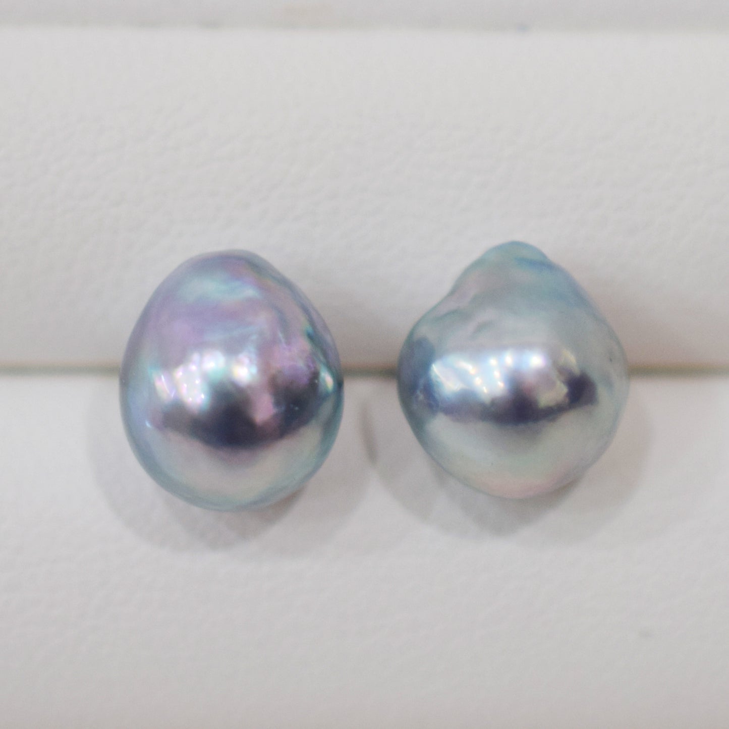 Limited to actual item Natural color akoya Baroque pearl 10mm - 10.5mm Surgical Stainless Steel Seawater Akoya Pearl Stud Earrings Japan