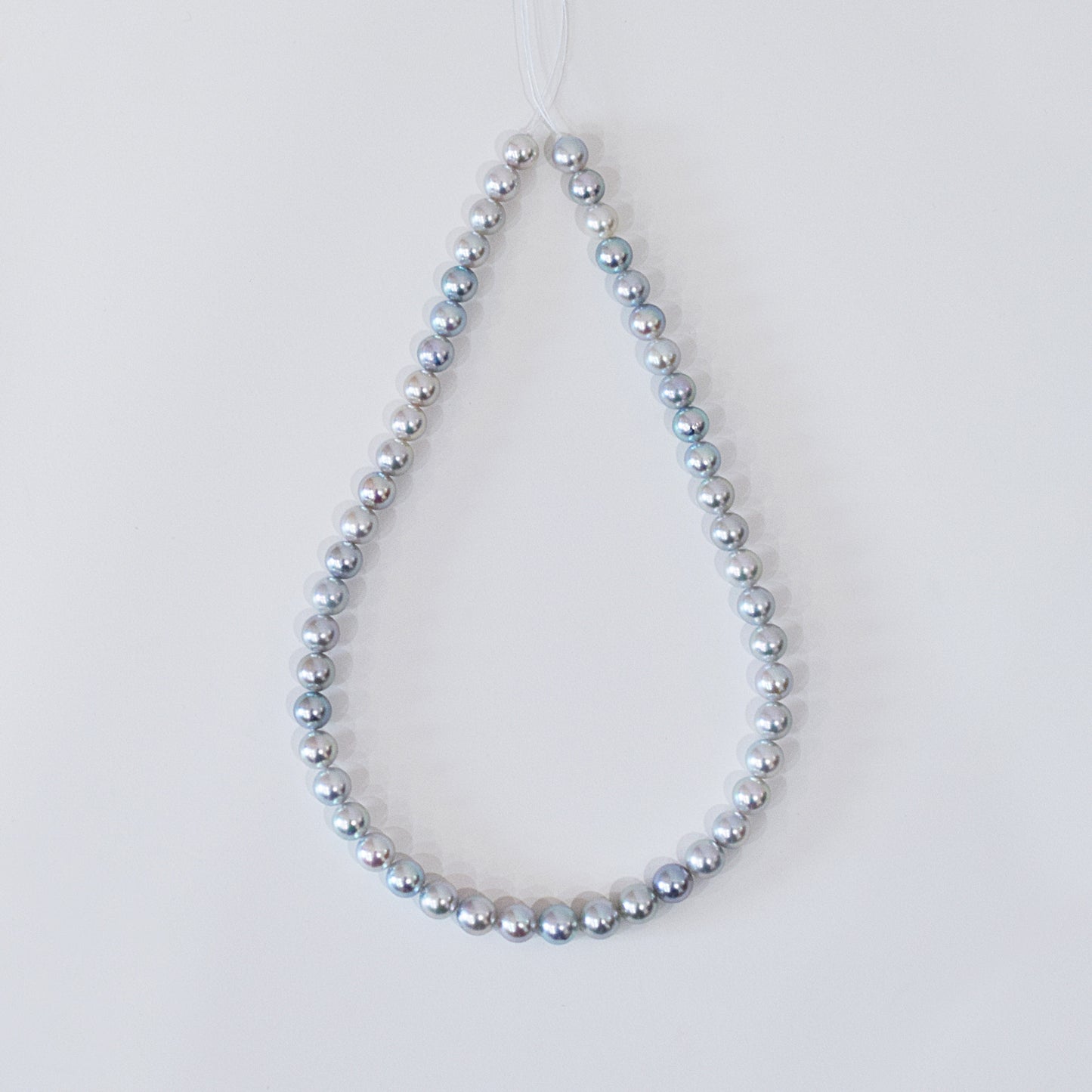 Limited to actual item Necklace Multi color Natural color Semi-round 8mm - 8.5mm Real Akoya Pearl Japan 16.1inch starand choker reenspearl