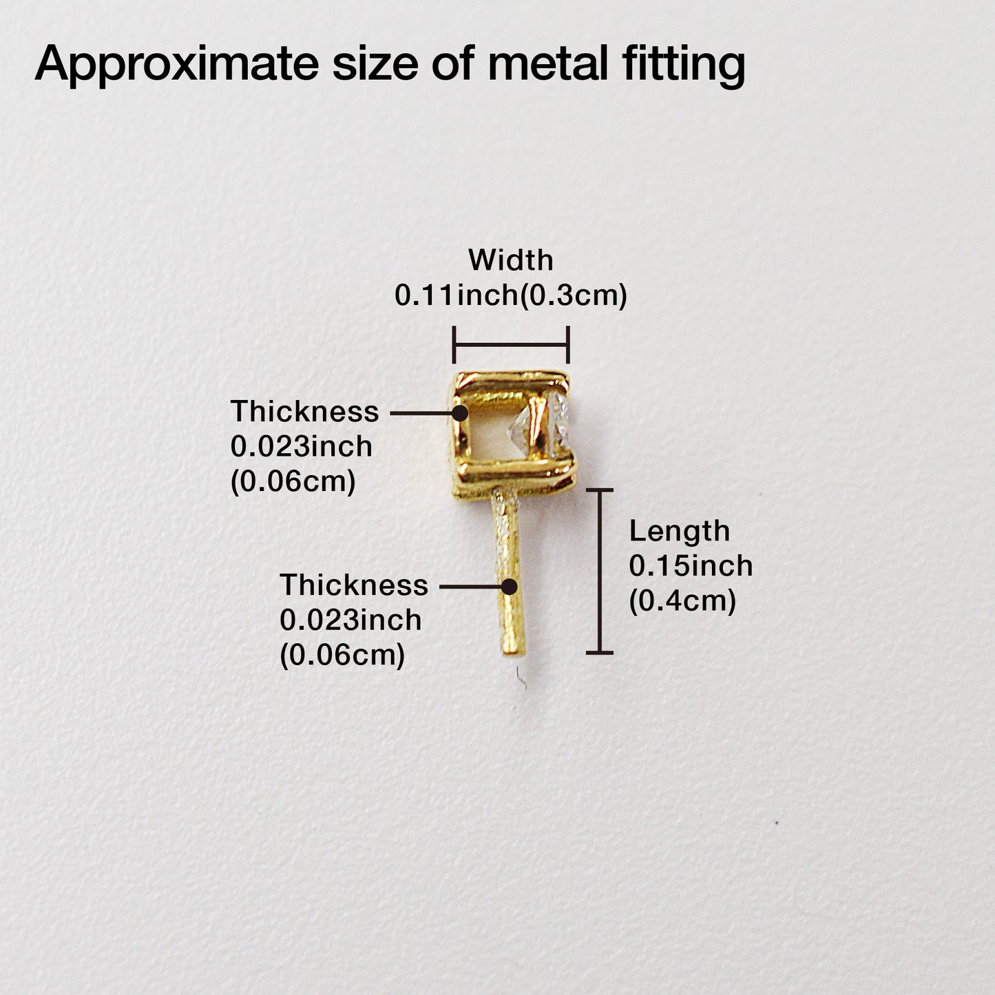 Only metal fittings 0.1ct K18YG Diamond Pendant top
