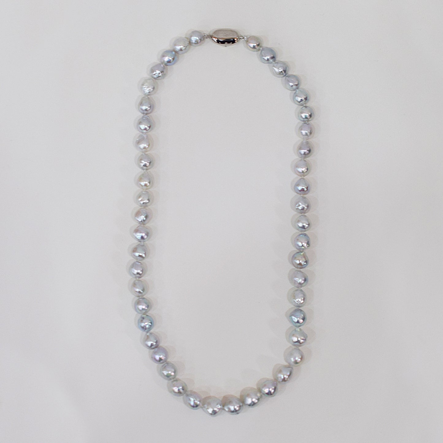Limited to actual item Necklace Natural color Baroque 9mm - 10mm Akoya Pearl Japan 19.6inch starand choker