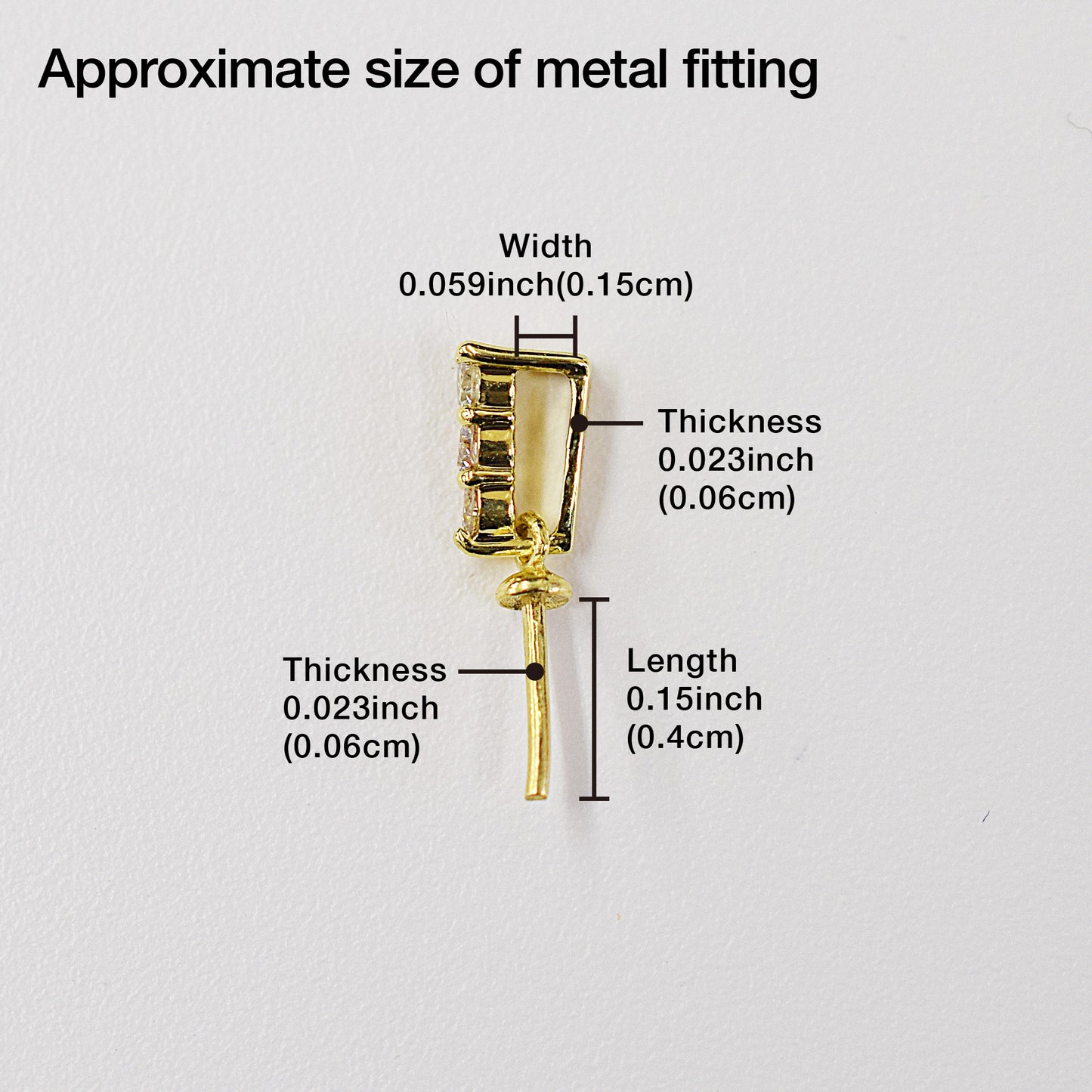 Only metal fittings 0.06ct K18YG Diamond Pendant top SIK00022