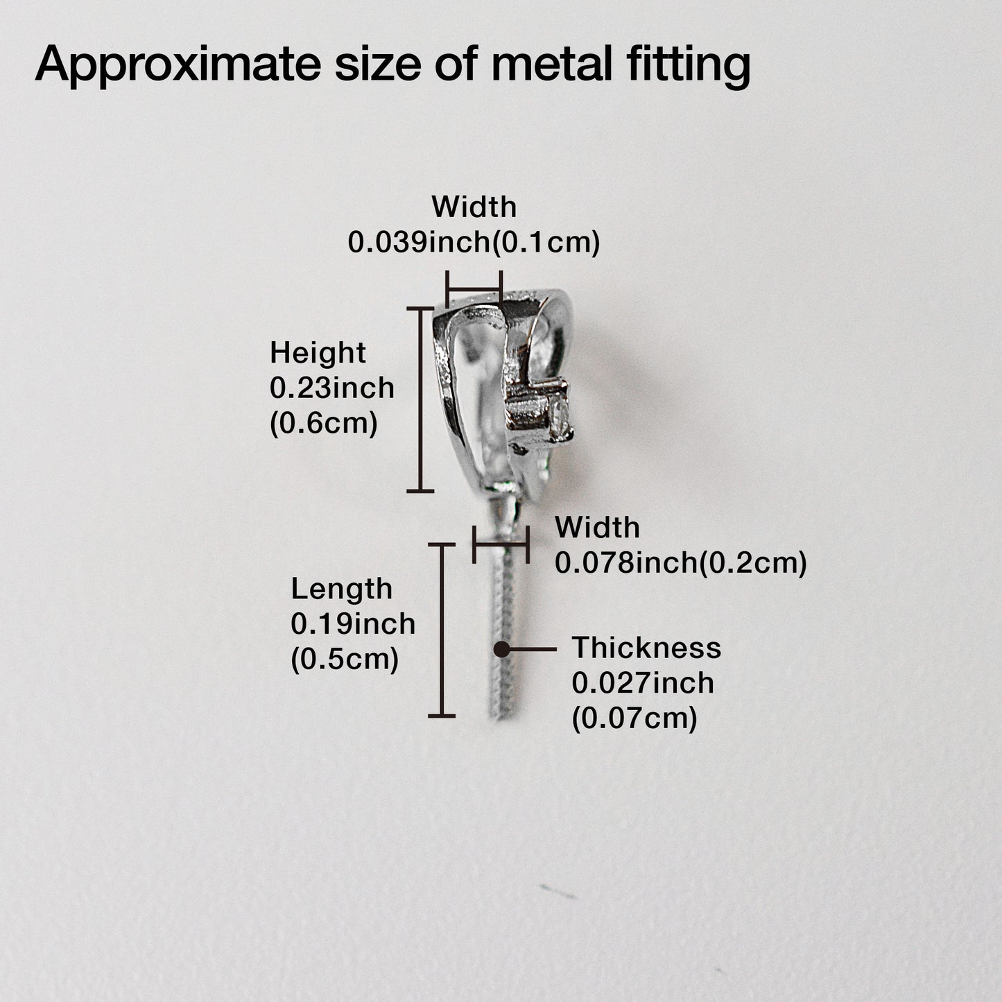 Only metal fittings 0.01ct K18WG Diamond Pendant top SIK00031