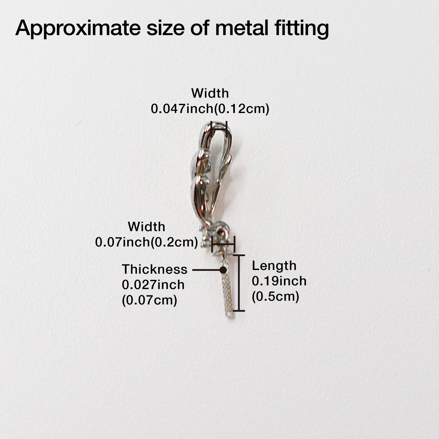 Only metal fittings 0.01ct K18WG Diamond Pendant top RP00041