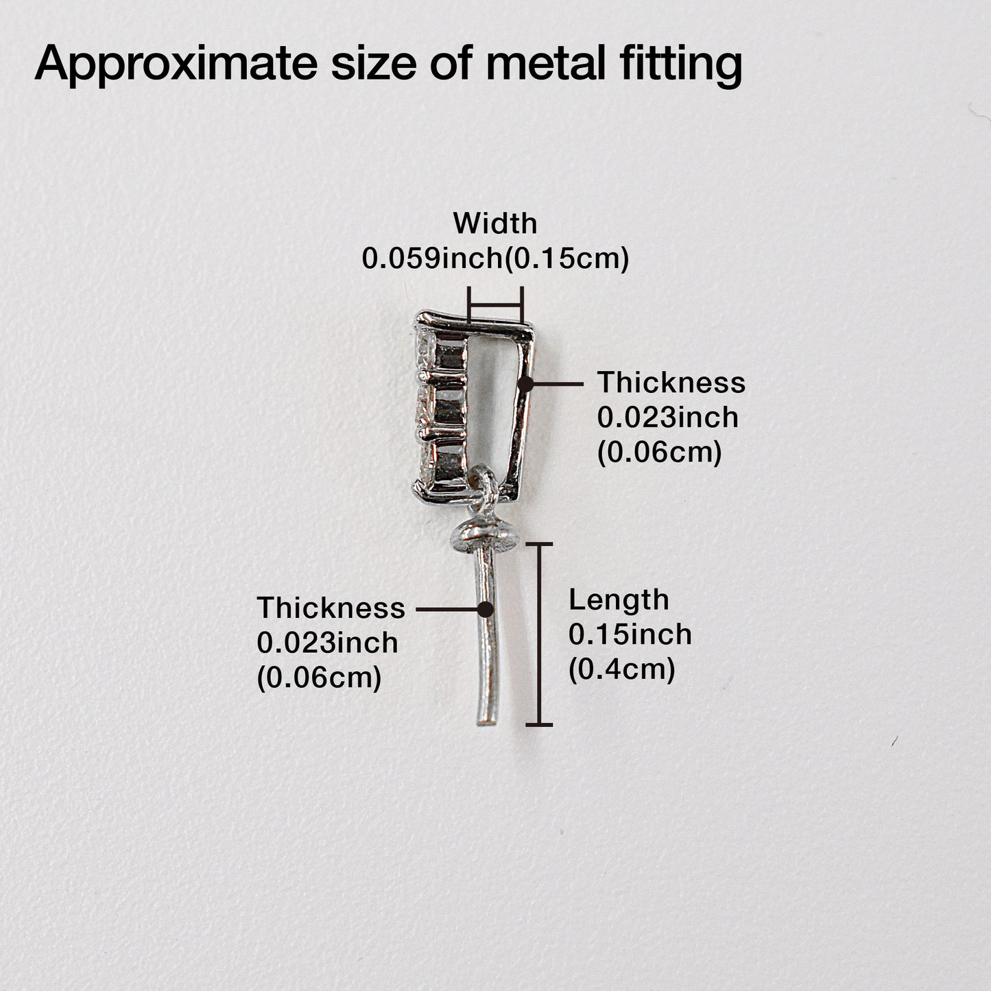 Only metal fittings 0.06ct K18WG Diamond Pendant top SIK00042