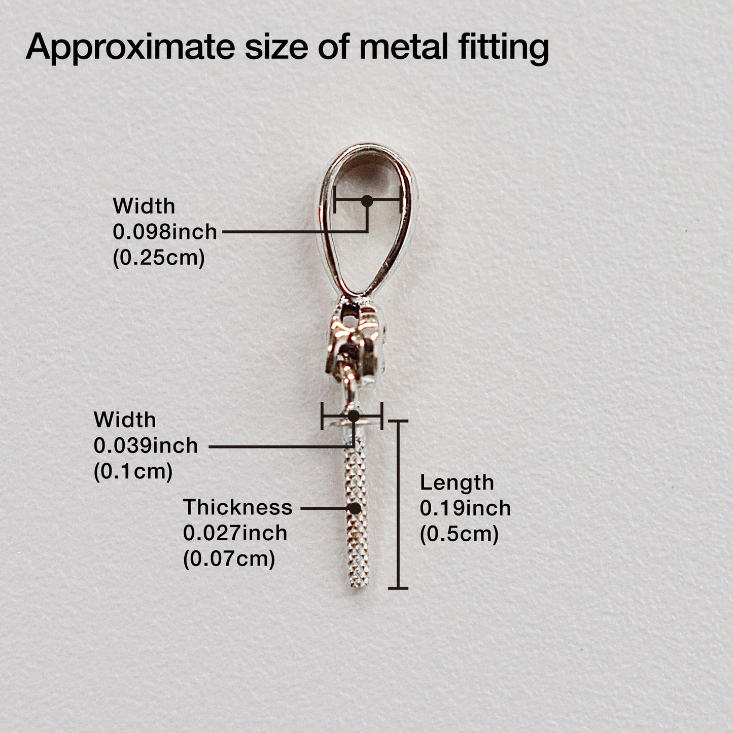 Only metal fittings 0.01ct K14WG Diamond Pendant top RP0007