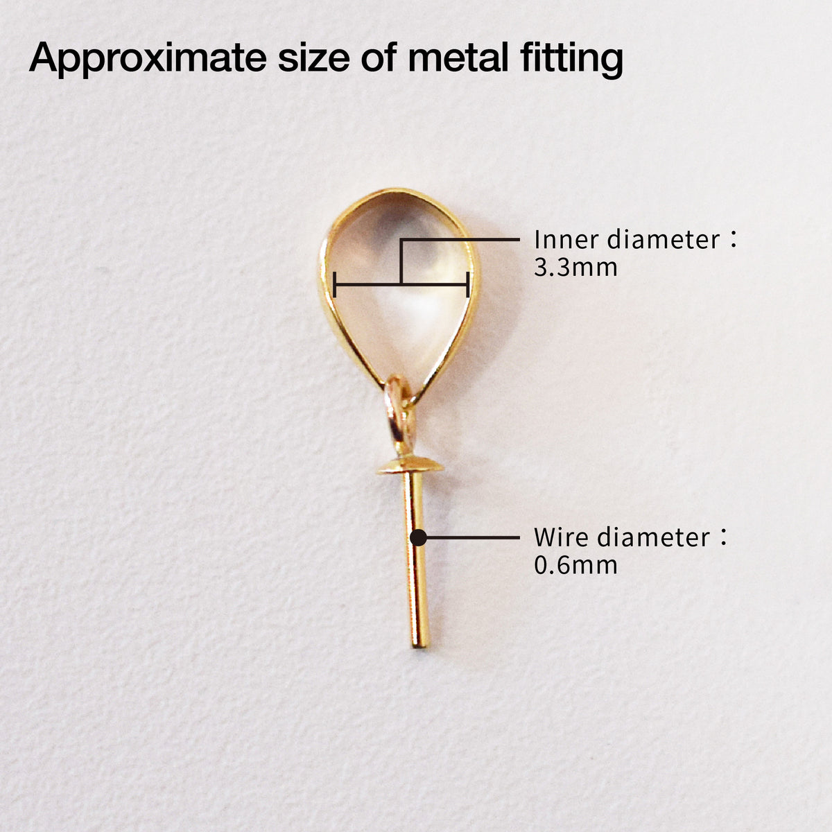 Only metal fittings K18YG Pendant top S size