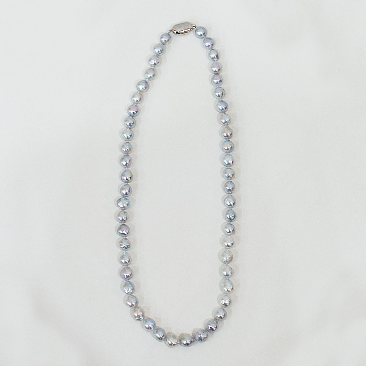 Limited to actual item Necklace Natural color Baroque 9mm - 10mm Akoya Pearl Japan 20.6inch starand choke