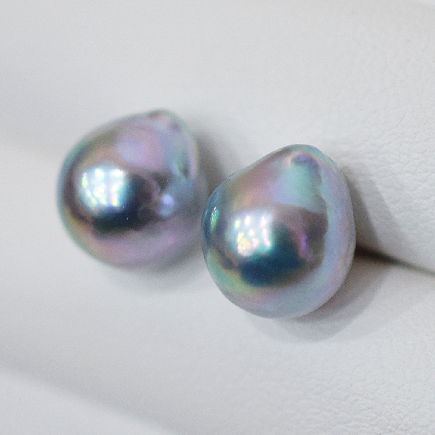 Limited to actual item Natural color akoya Baroque pearl 10mm - 10.5mm Surgical Stainless Steel Seawater Akoya Pearl Stud Earrings Japan