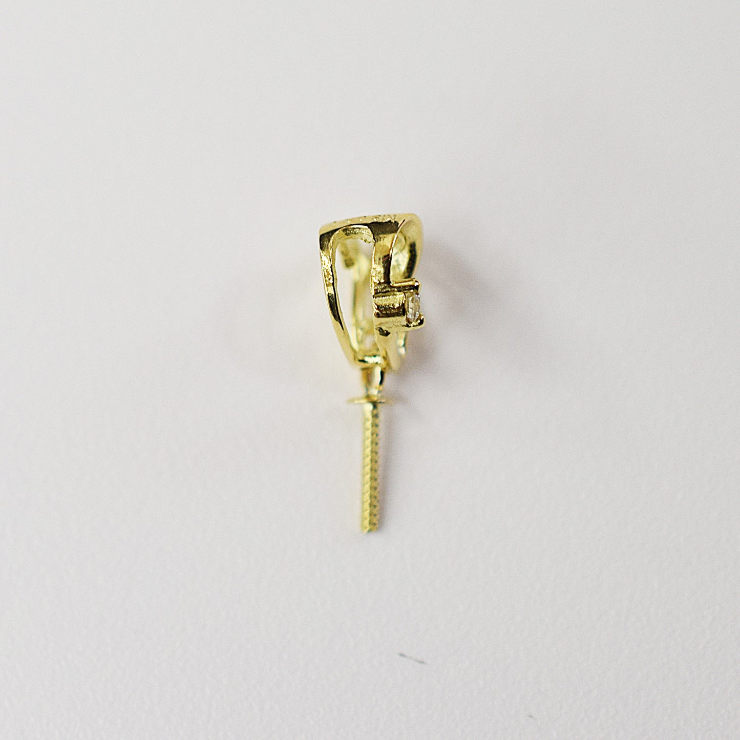 Only metal fittings 0.01ct K18YG Diamond Pendant top SIK00021