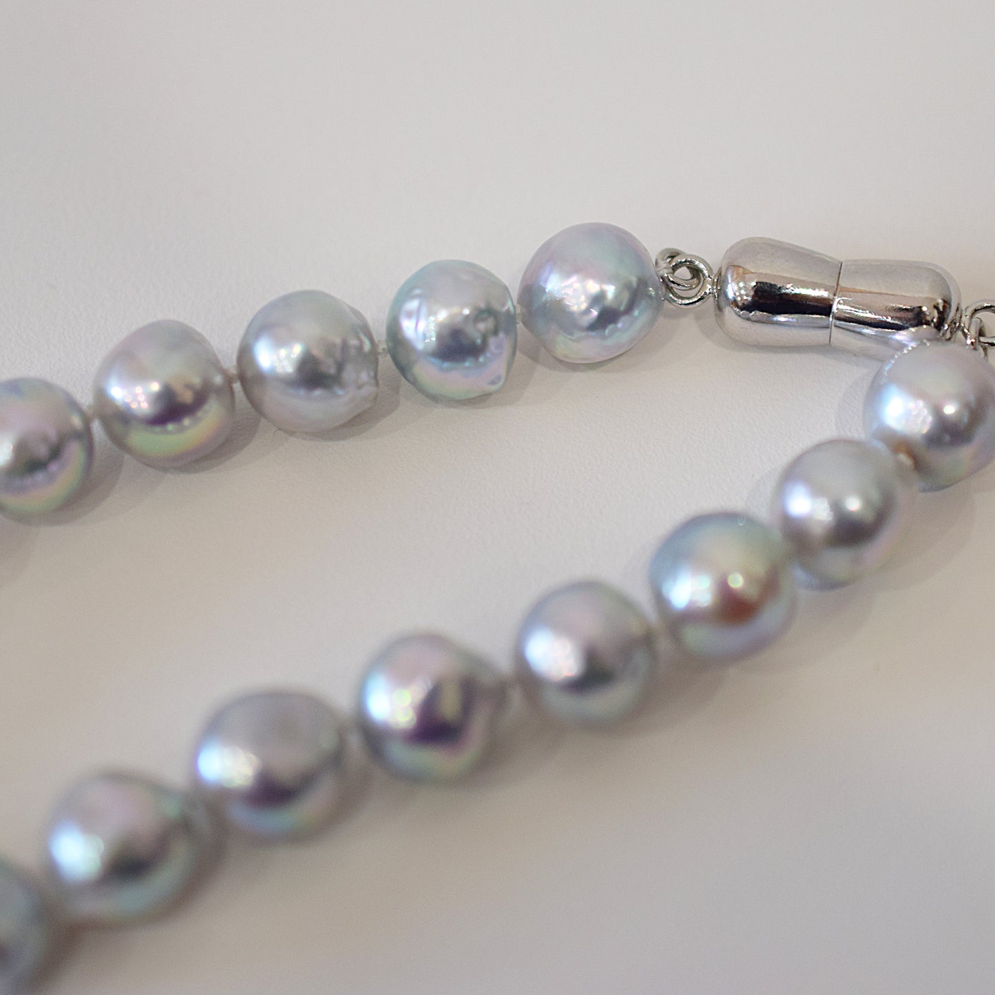 Limited to actual item 9mm - 10mm Natural color Baroque Akoya Pearl Bracelet 7.87inch 20cm Japan AkoyaPearl SV925 Wedding Japanese Seawater