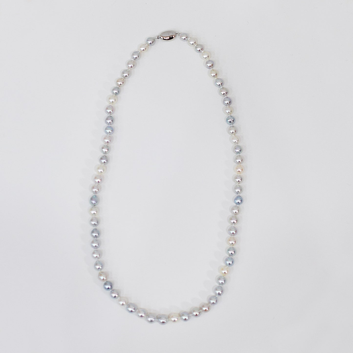 Limited to actual item Necklace Natural Multi color Semi-round Baroque 6mm - 7mm Akoya Pearl Japan 19.4inch starand choker