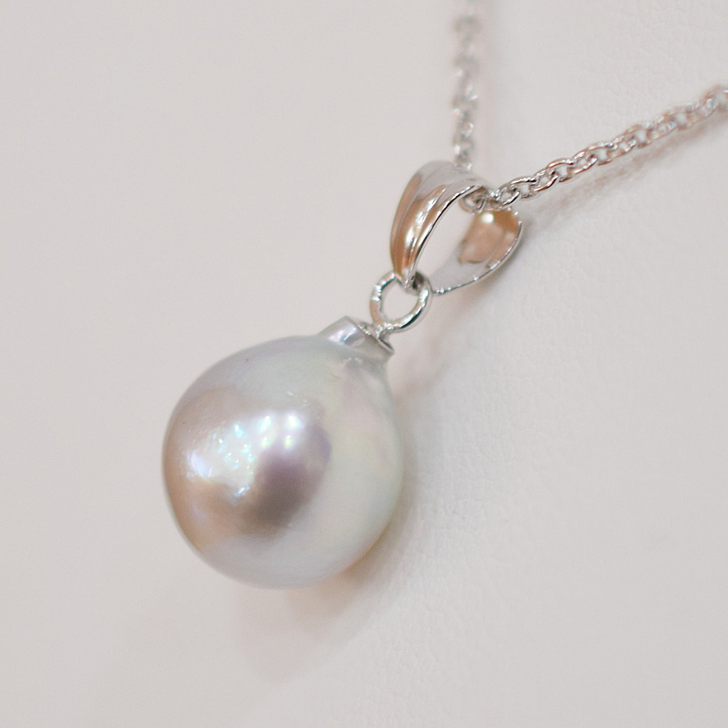 <SALE> Limited to actual item Pendant top Necklace Natural color Baroque 10.5mm Real Akoya Pearl Japan 17.7inch Japanese
