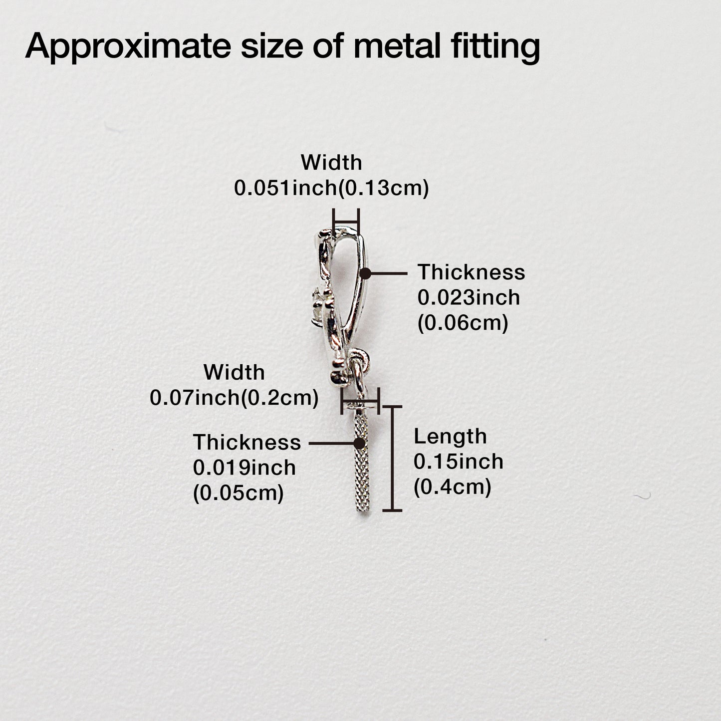 Only metal fittings 0.01ct K18WG Diamond Pendant top SIK0007