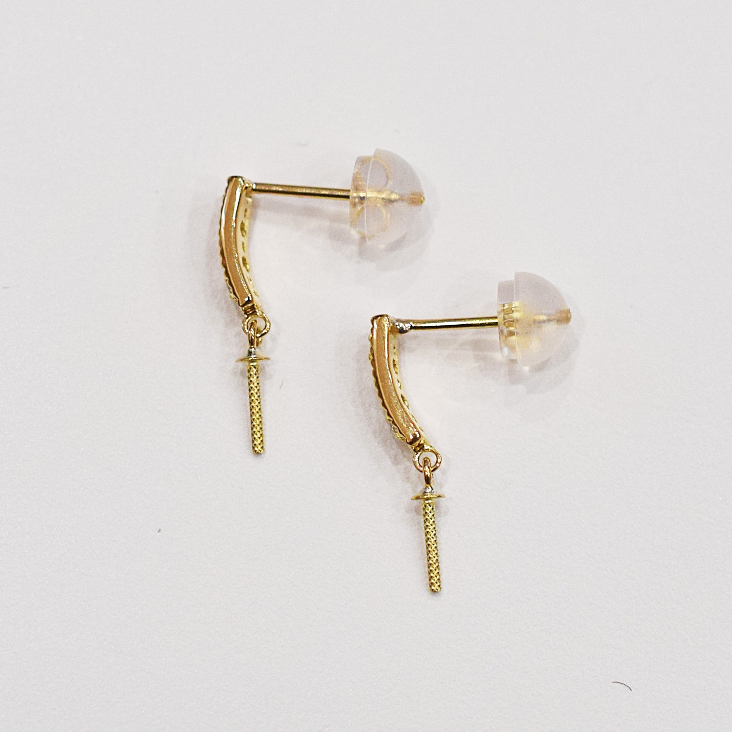 Only metal fittings K18YG stud earring Metal fitting Recommended for pearls 7mm - 9mm