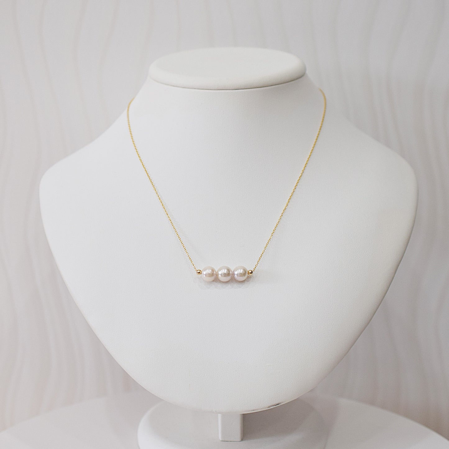 <SALE> Limited to actual item White Pink Necklace 8mm - 8.5mm 14KGF Gold Filled Real Akoya Pearl Japan Akoyapearl 17.7inch Japanese reenspearl
