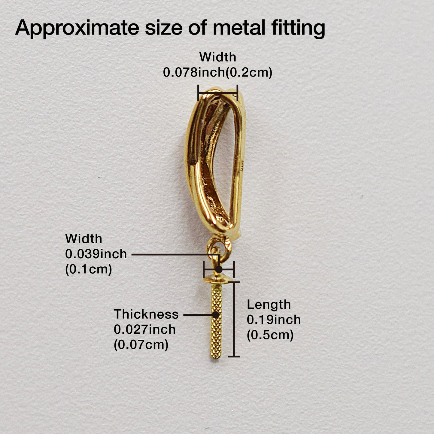 Only metal fittings K18YG Pendant top RP0029