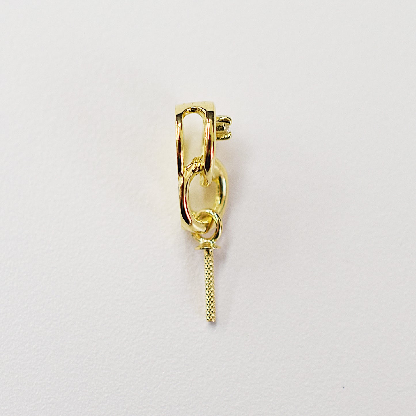 Only metal fittings 0.01ct K18YG Diamond Pendant top SIK00061