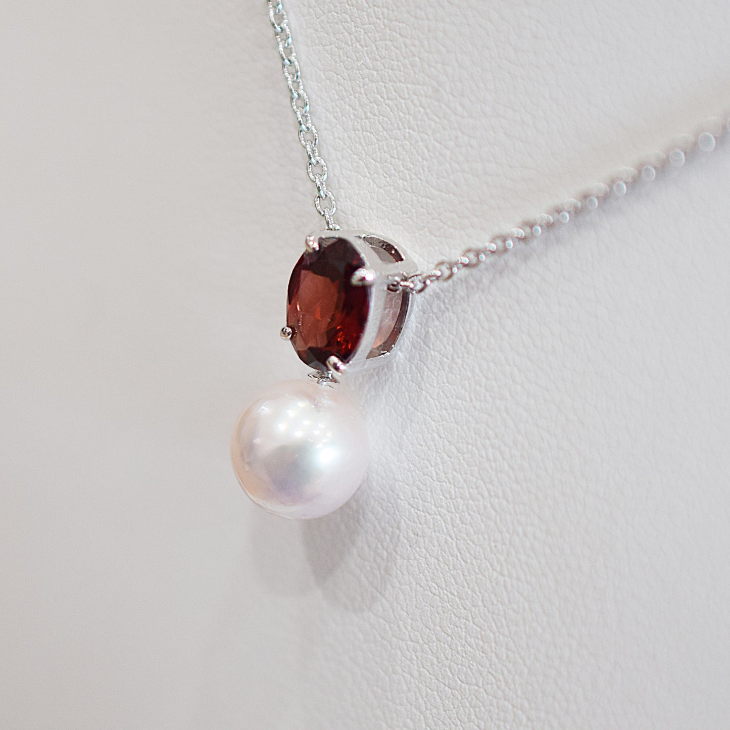 White pink 8mm - 9mm hanadama rank pendant necklace Akoya Pearl SV925 Semi precious stones Japan Seawater reenspearl Birthday あこや 真珠 珍珠