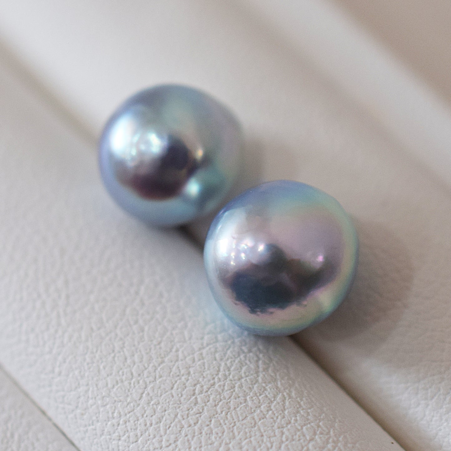 Limited to actual item Natural color akoya Baroque pearl 9.5mm - 10mm Surgical Stainless Steel Seawater Akoya Pearl Stud Earrings Japan