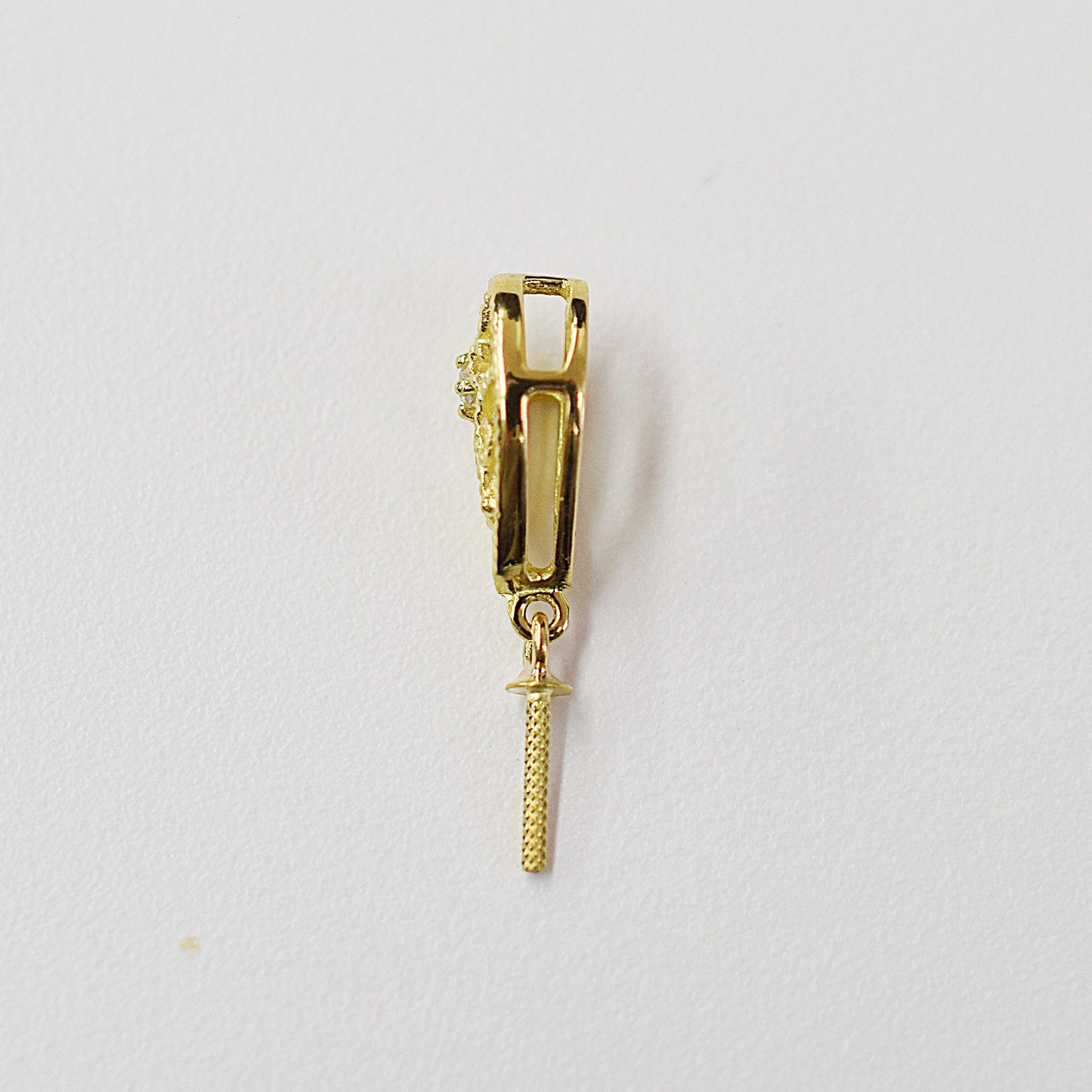 Only metal fittings 0.01ct K18YG Diamond Pendant top RP00031