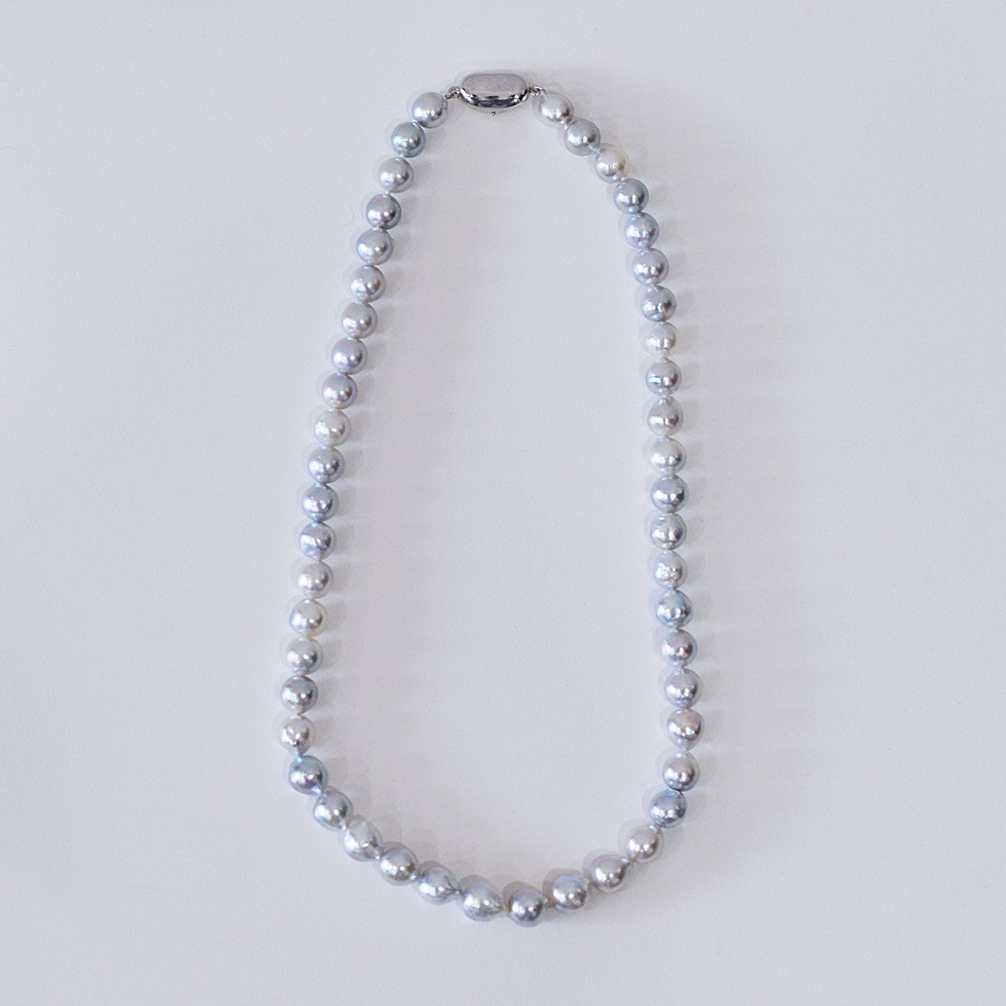 Limited to actual item Necklace Natural color Baroque 8mm - 9mm Akoya Pearl Japan 17.3inch starand choker
