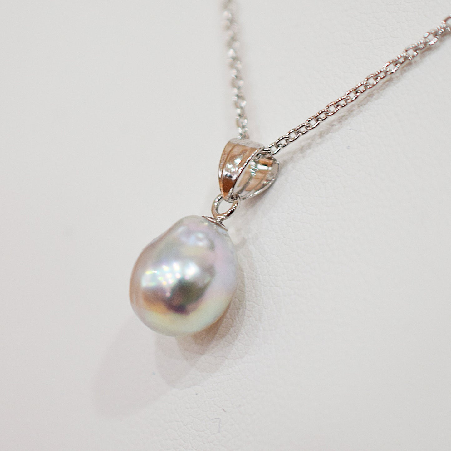 <SALE> Limited to actual item Pendant top Necklace Natural color Baroque 10.3mm Real Akoya Pearl Japan 17.7inch Japanese