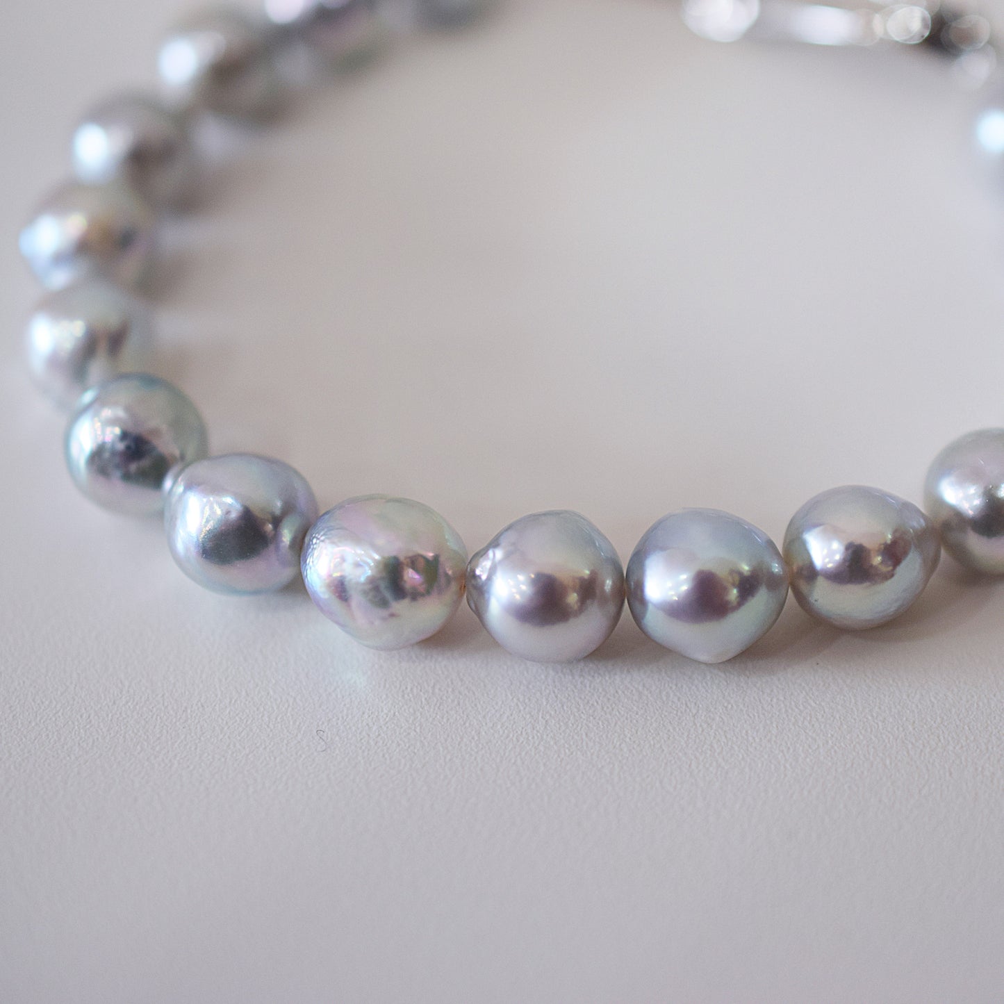 Limited to actual item 8mm - 9mm Natural color Baroque Akoya Pearl Bracelet 7.48inch Japan AkoyaPearl SV925 Wedding Japanese Seawater