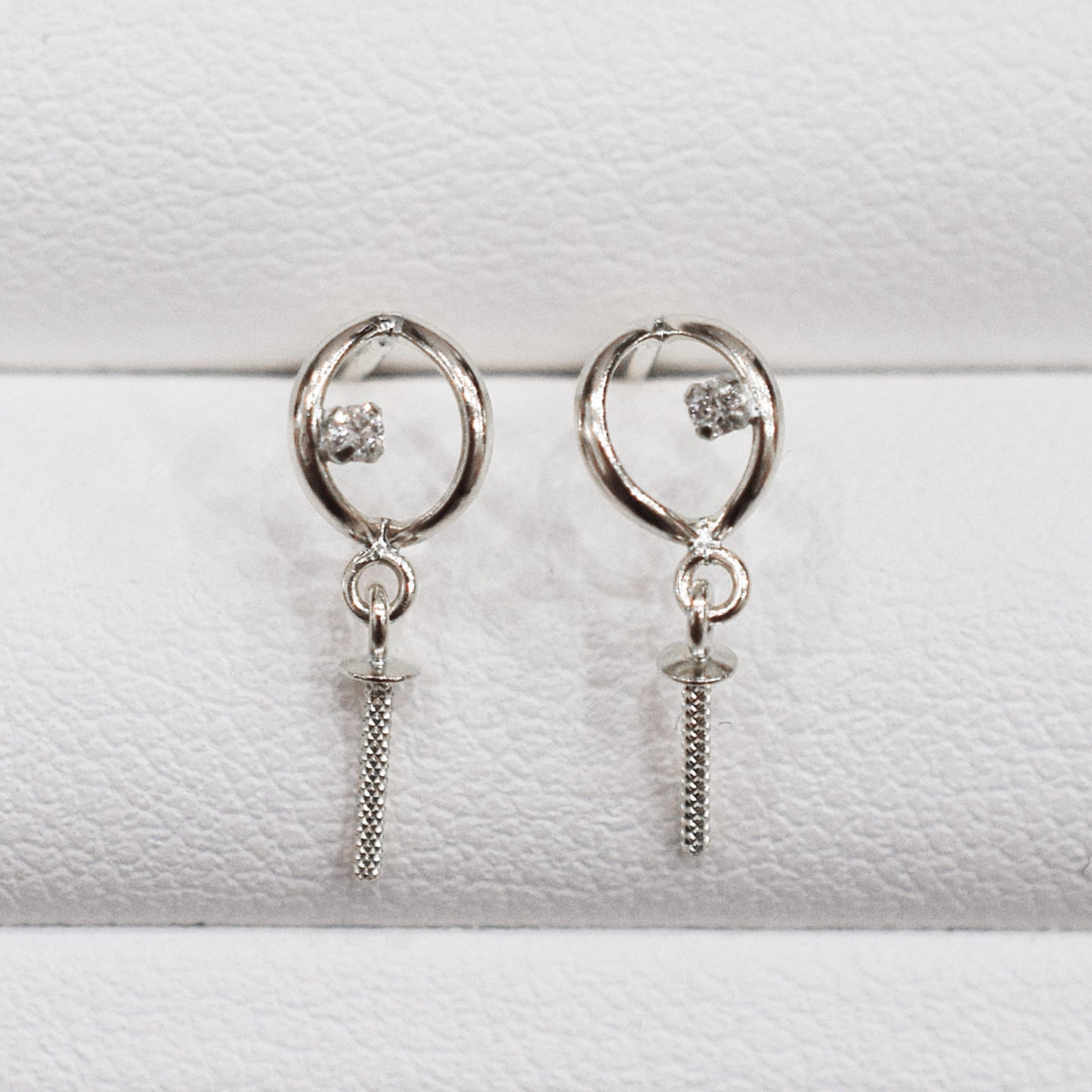 Only metal fittings K14WG stud earring Metal fitting Recommended for pearls 7mm - 9mm
