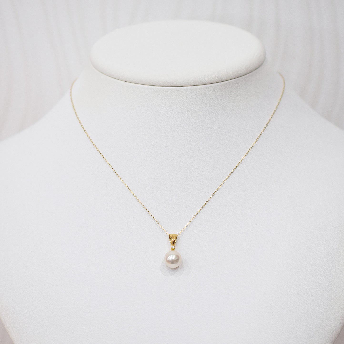 Hanadama rank White pink 8mm - 9.5mm Diamond 18K pendant necklace Akoya Pearl Real Japan Seawater pearl SIKC420 SIK00041