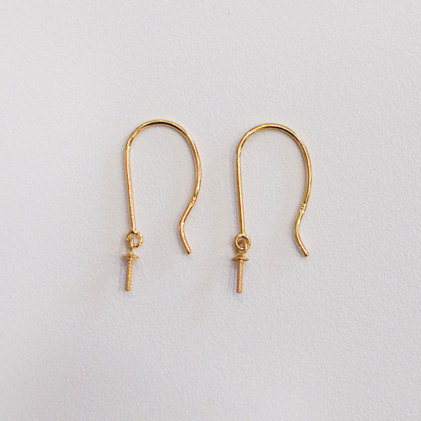 Only metal fitting Hook earrings K18YG Recommended for pearls under 9mm