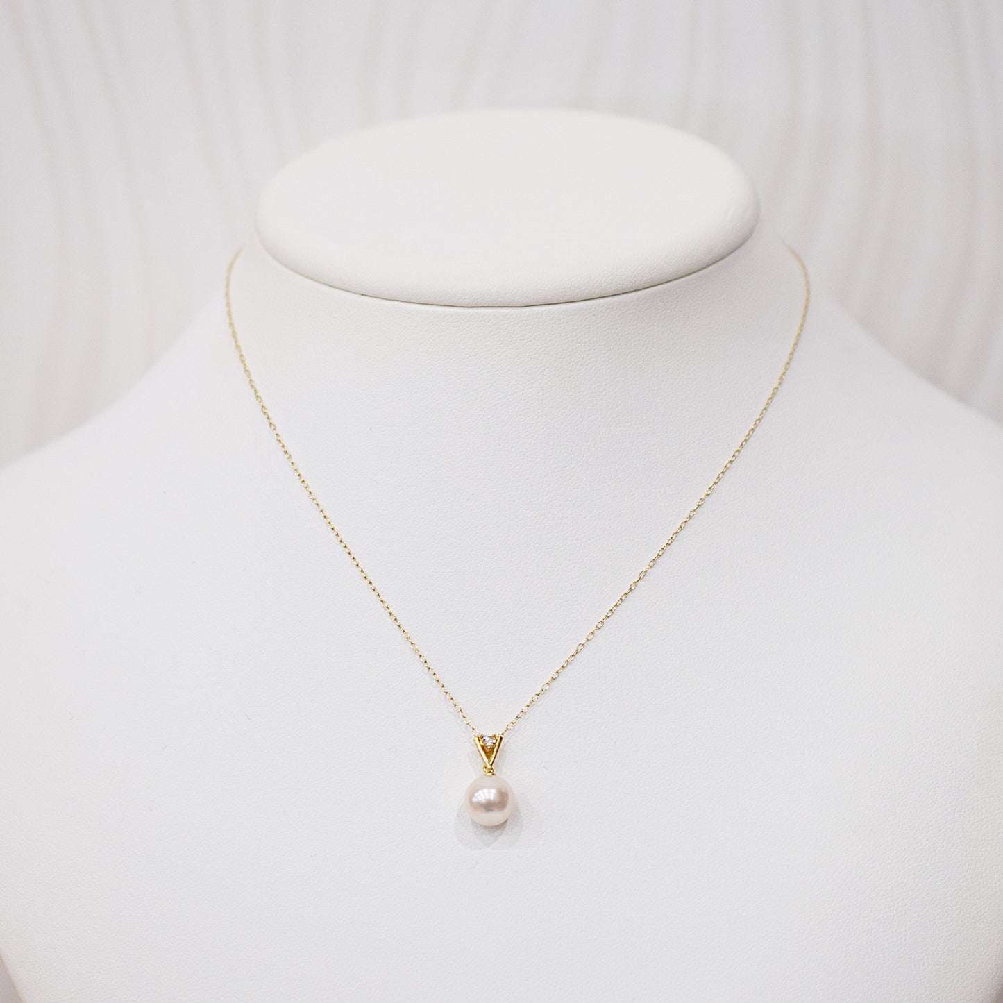 Hanadama rank White pink 8mm - 9.5mm Diamond 18K pendant necklace Akoya Pearl Real Japan Seawater pearl SIKC420 SIK00021