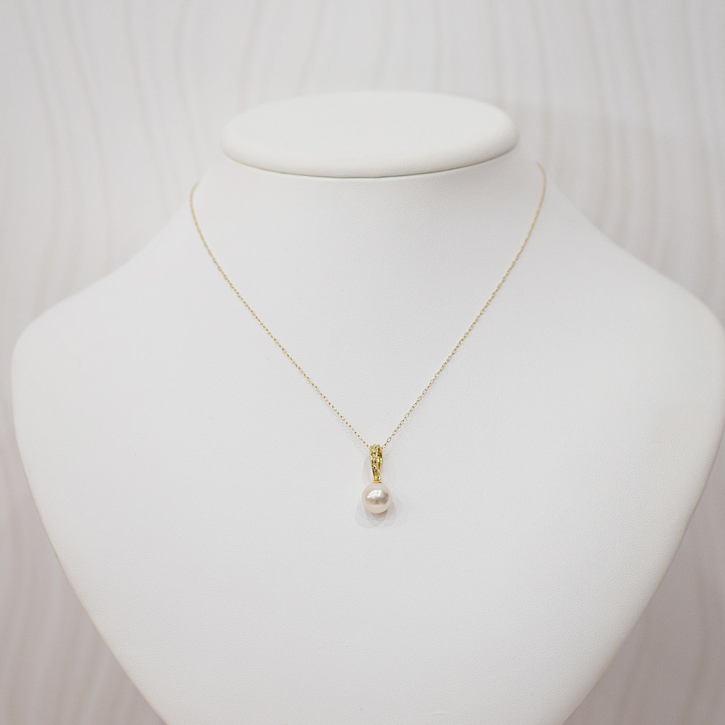 Hanadama rank White pink 8mm - 9.5mm Diamond 18K pendant necklace Akoya Pearl Real Japan Seawater pearl SIKC420 SIK00051