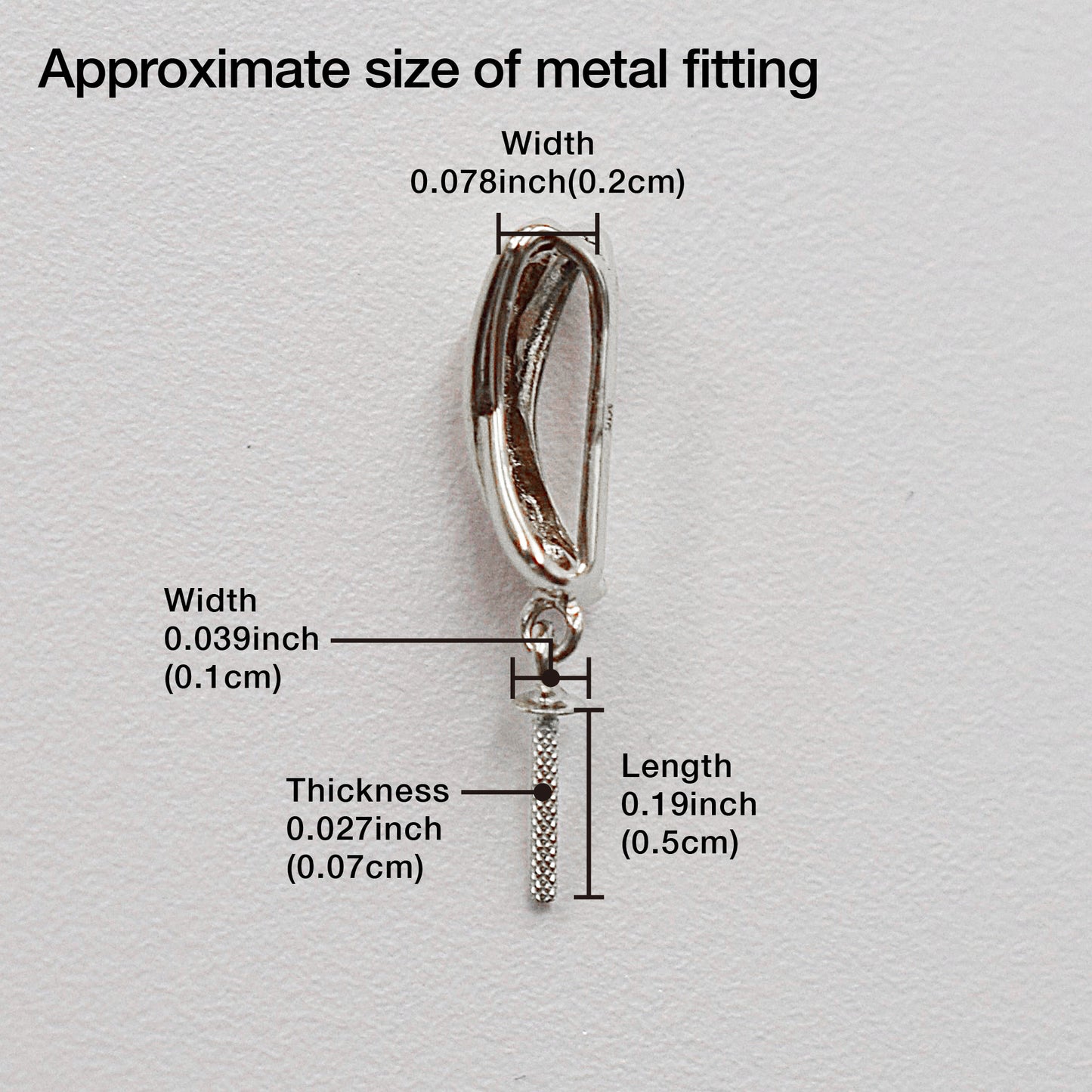 Only metal fittings K14WG Pendant top RP0008