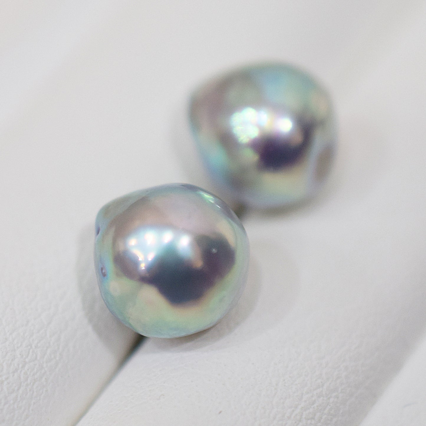 Limited to actual item Natural color akoya Baroque pearl 9.5mm - 10mm Surgical Stainless Steel Seawater Akoya Pearl Stud Earrings Japan