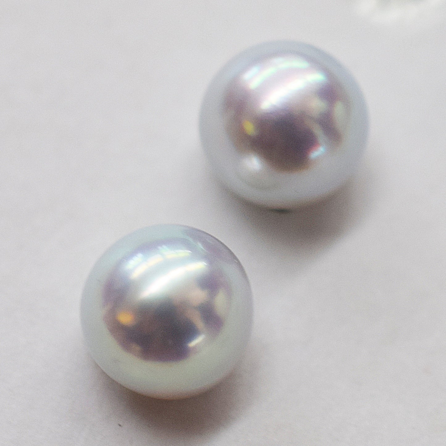 AAA rank 6.5mm - 7mm Natural 1pair 2pc Real Akoya Pearl studs Earring Japan Japanese Seawater reenspearl birthday loose