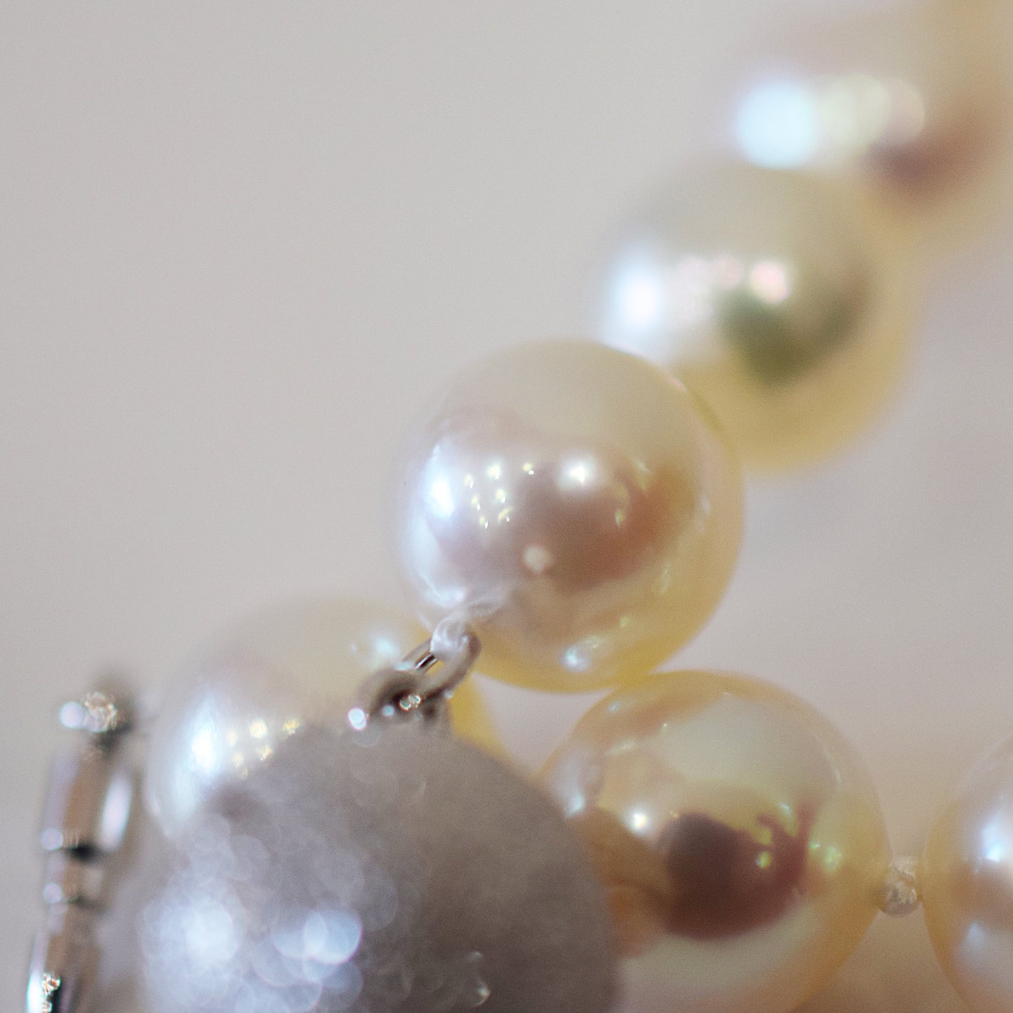 <SALE> Limited to actual item 9mm - 9.5mm White pink Semi round 〜 Baroque SV925 21cm 8.26inch Akoya Pearl Bracelet From Japan AkoyaPearl