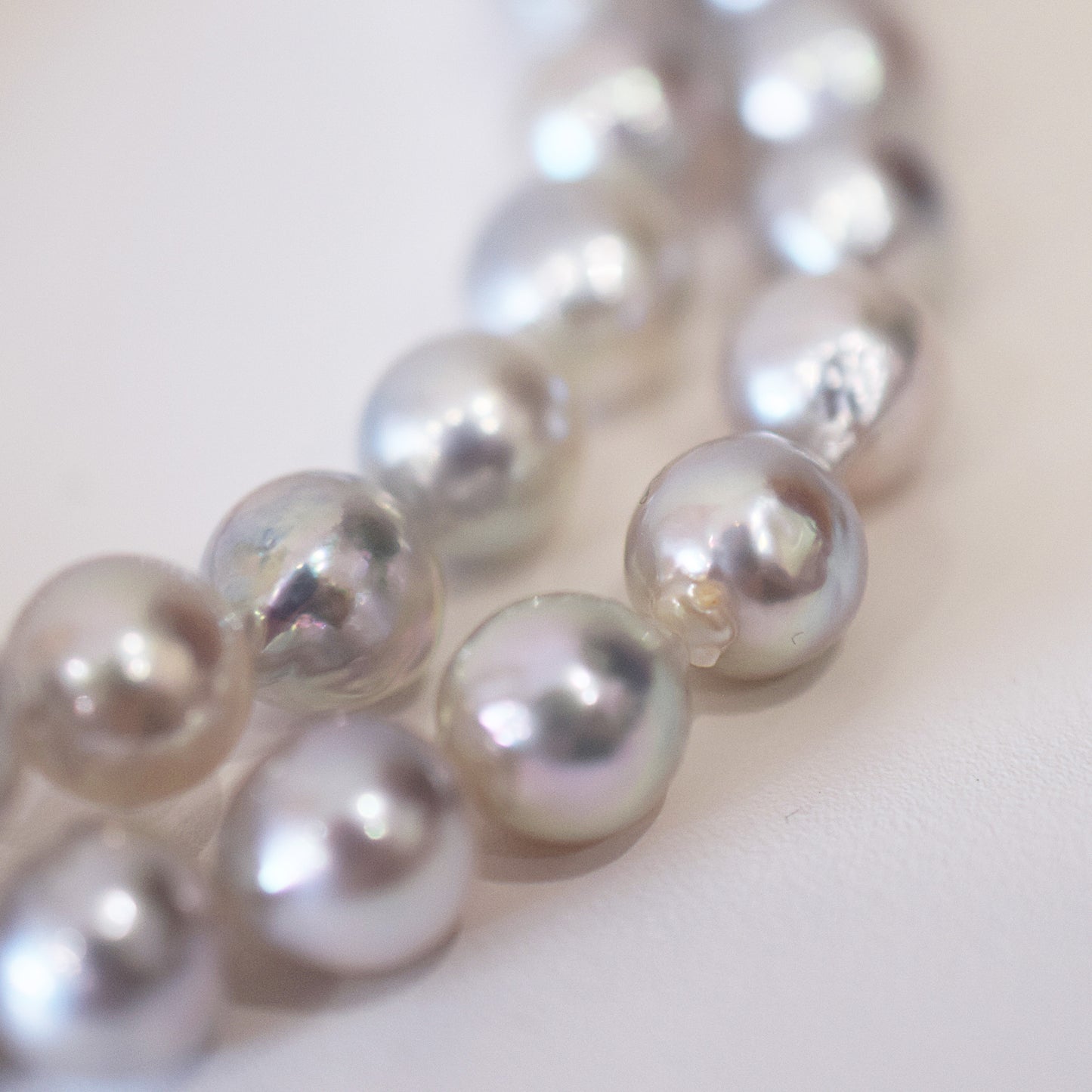 Limited to actual item Necklace Natural color Baroque 8mm - 9.5mm Real Akoya Pearl Japan 16.5inch 42cm starand Japanese choker reenspearl