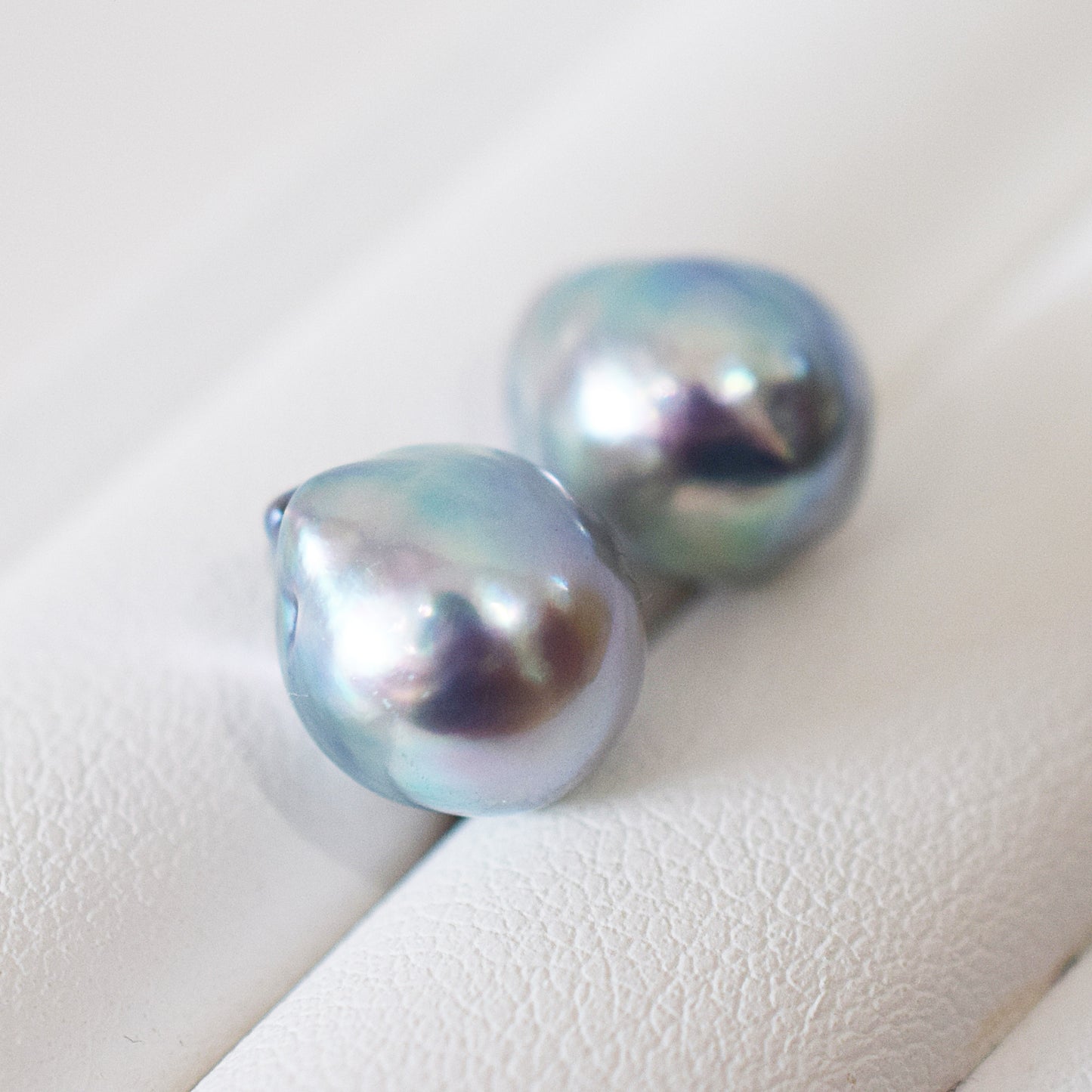 Limited to actual item Natural color akoya Baroque pearl 10.5mm - 11mm Surgical Stainless Steel Seawater Akoya Pearl Stud Earrings Japan